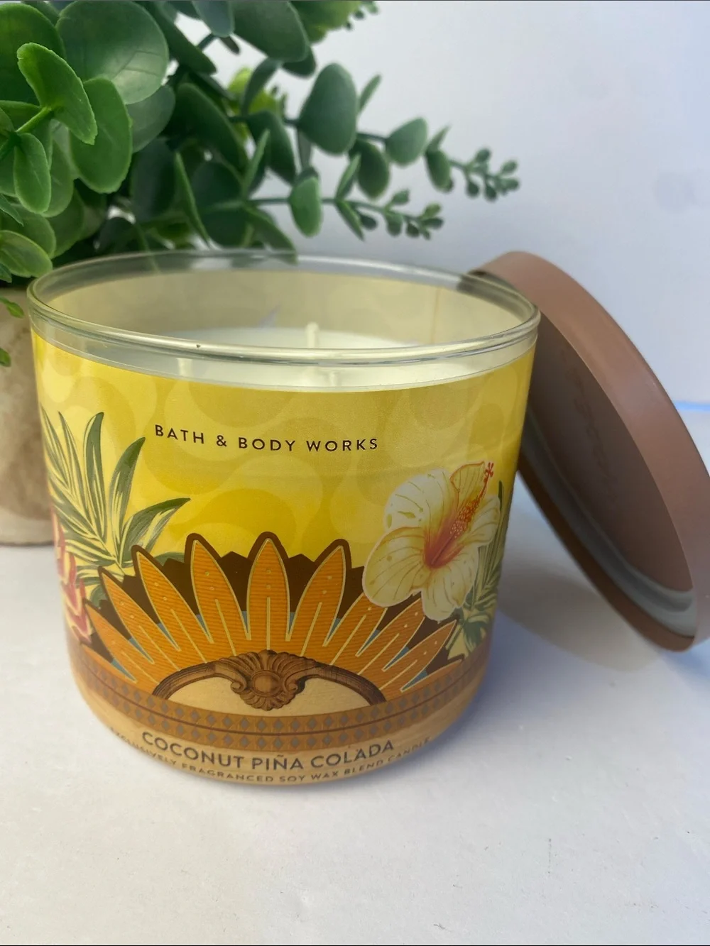 Bath & Body Works “Coconut Pina Colada” NEW 3 Wick Candle